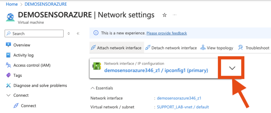 How to redeploy an Azure sensor with the same IP | LevelBlue Success Center